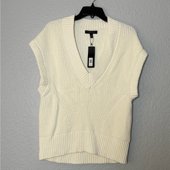 Banana Republic women’s Oversized Washable Cotton Sweater Vest size Xs - Picture 2 of 9